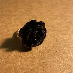 Black flower ring